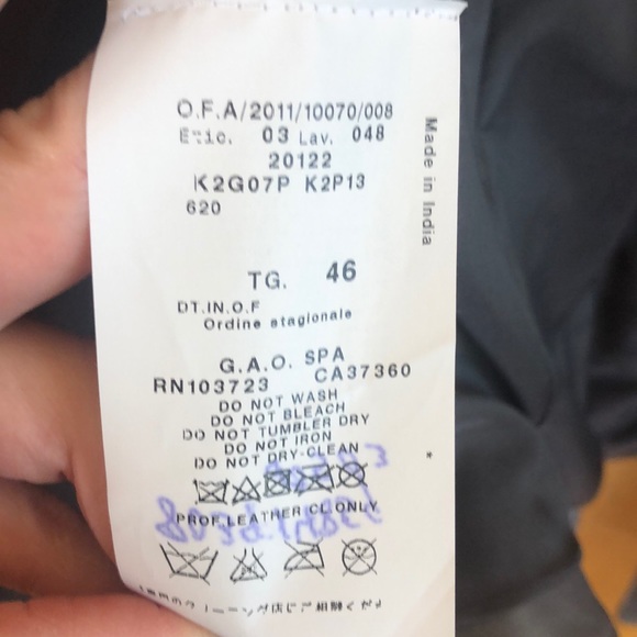 Emporio Armani Lambskin Leather Jacket - Picture 5 of 6